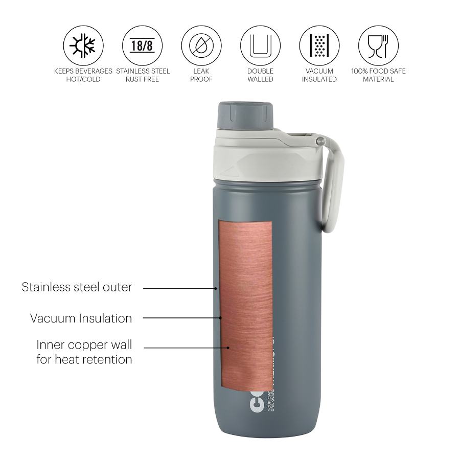 Cello Pop Hot & Cold Stainless Steel Kids Water Bottle, 600ml - view 24