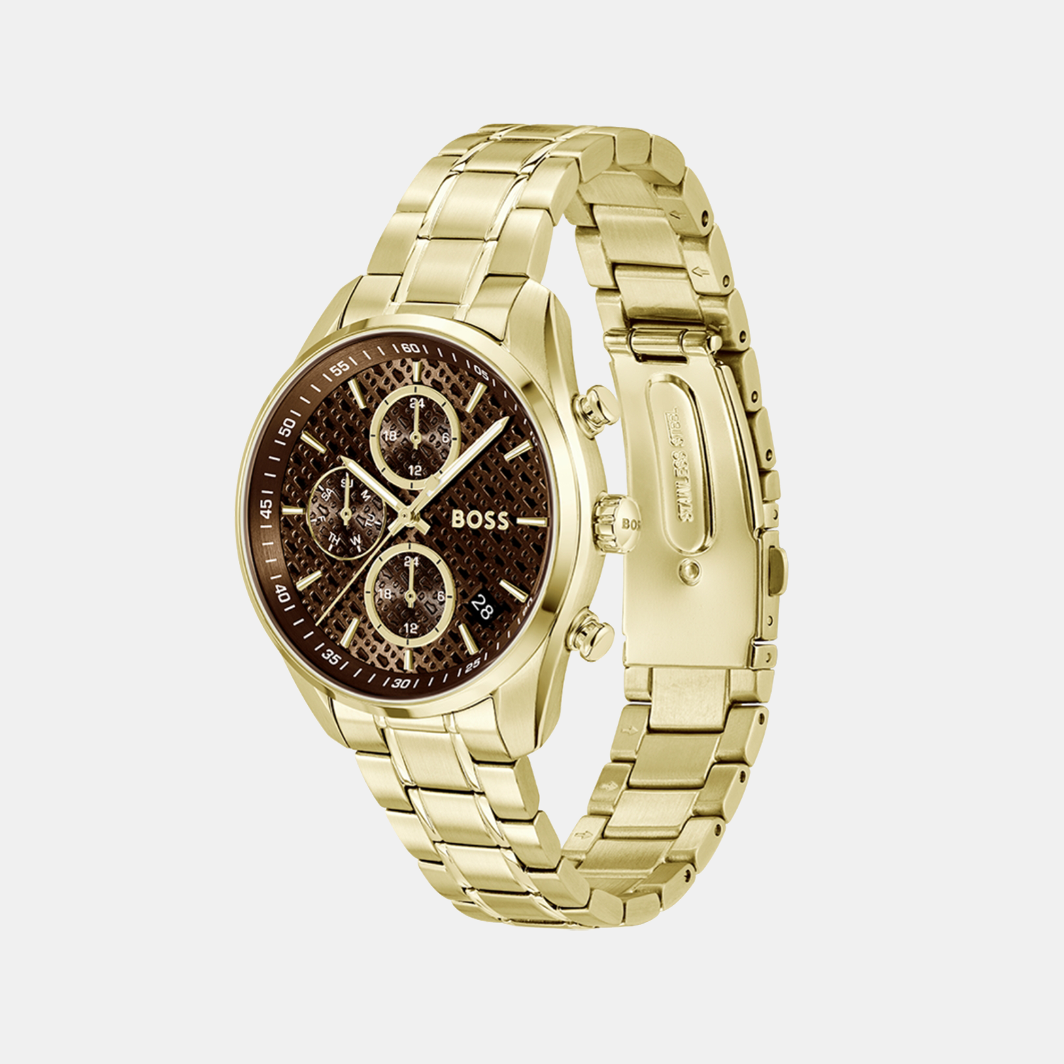 Boss Grand Tour Women Quartz Brown Dial Chronograph Stainless Steel Watch 1502770 - view 2