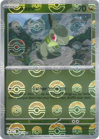 Common sv105b-068 reverse – Pokémon Axew - Poké Ball Pattern - 068/086 - Common [sv105b-068] [Reverse Holo]