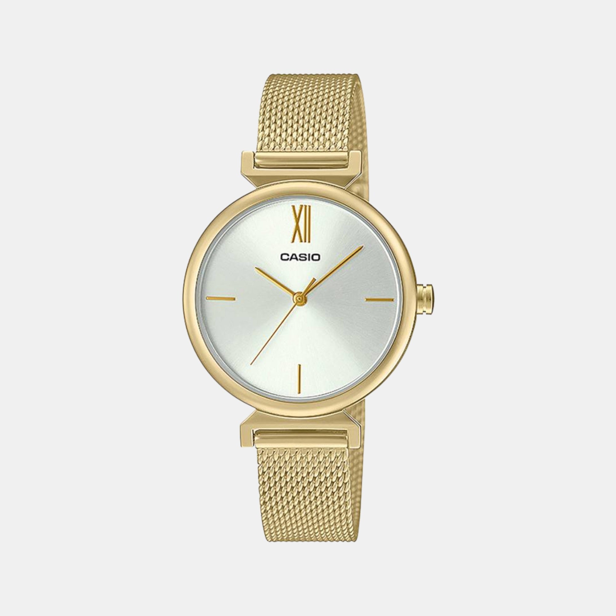 Casio Enticer Women Quartz White Dial Analog Stainless Steel Watch A2127