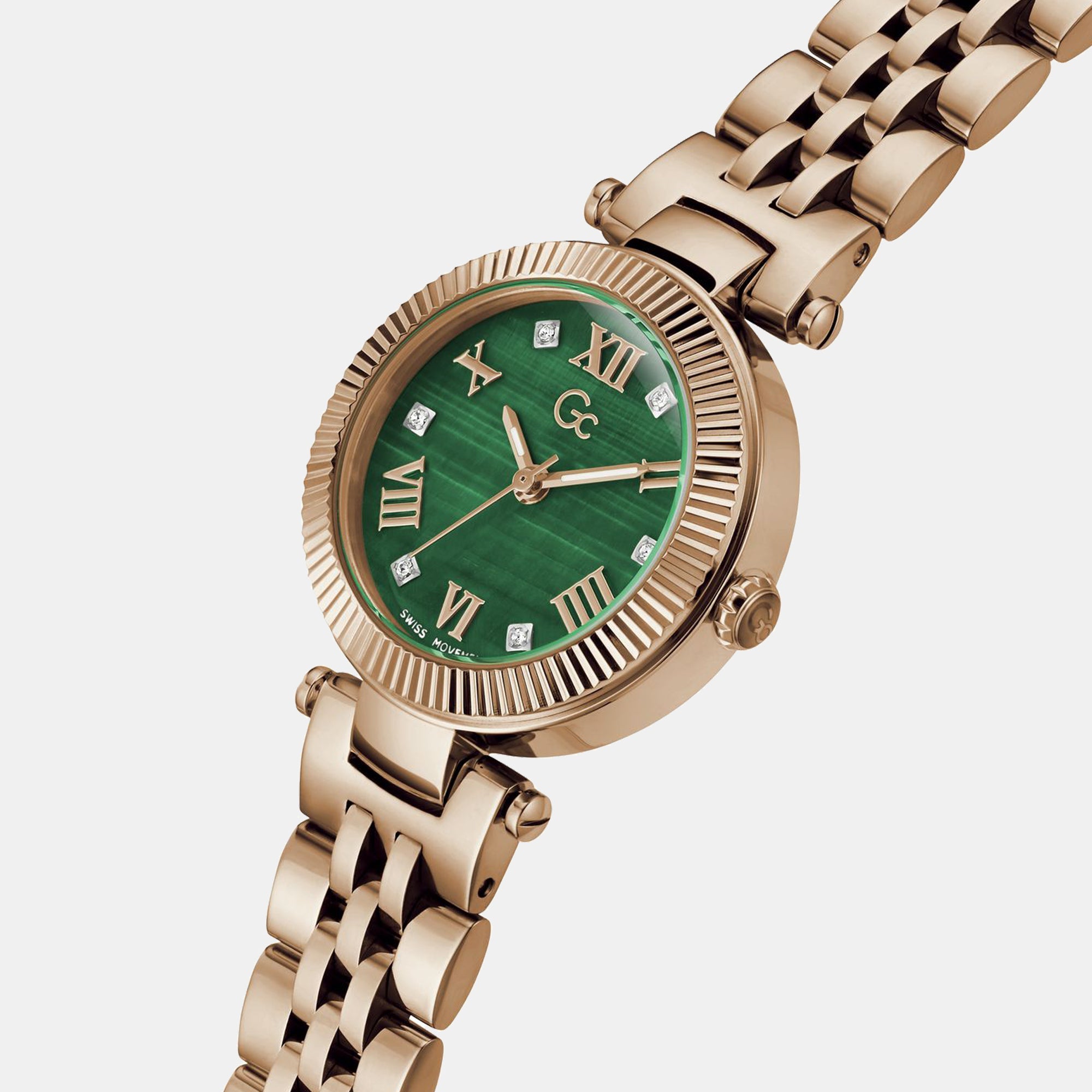 GC Flair Small Women Quartz Green Dial Analog Stainless Steel Watch Z02006L9MF - view 3