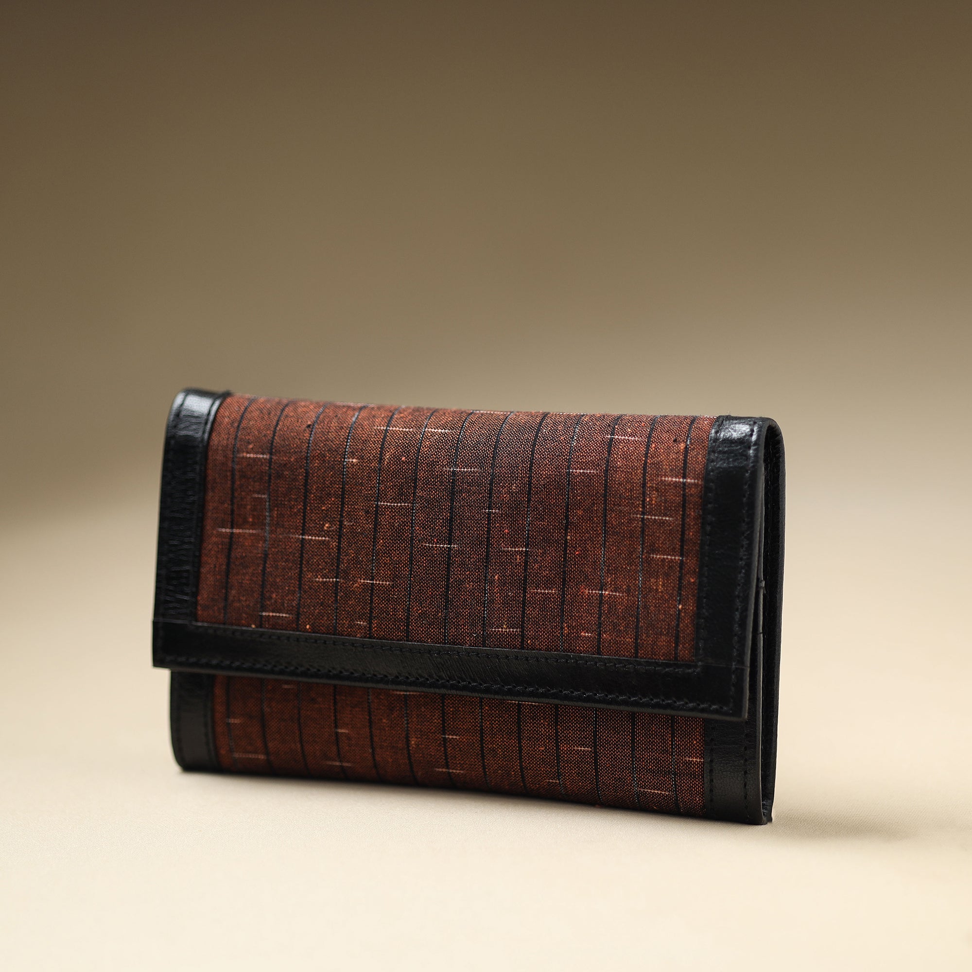 ASALKAAR Brown - Handcrafted Ikat Weave Leather Wallet - view 2