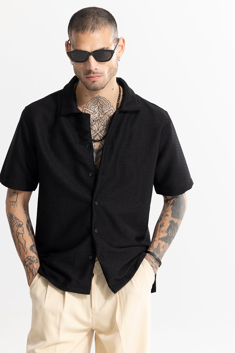 SNITCH Nector Jet Black Hakoba Shirt