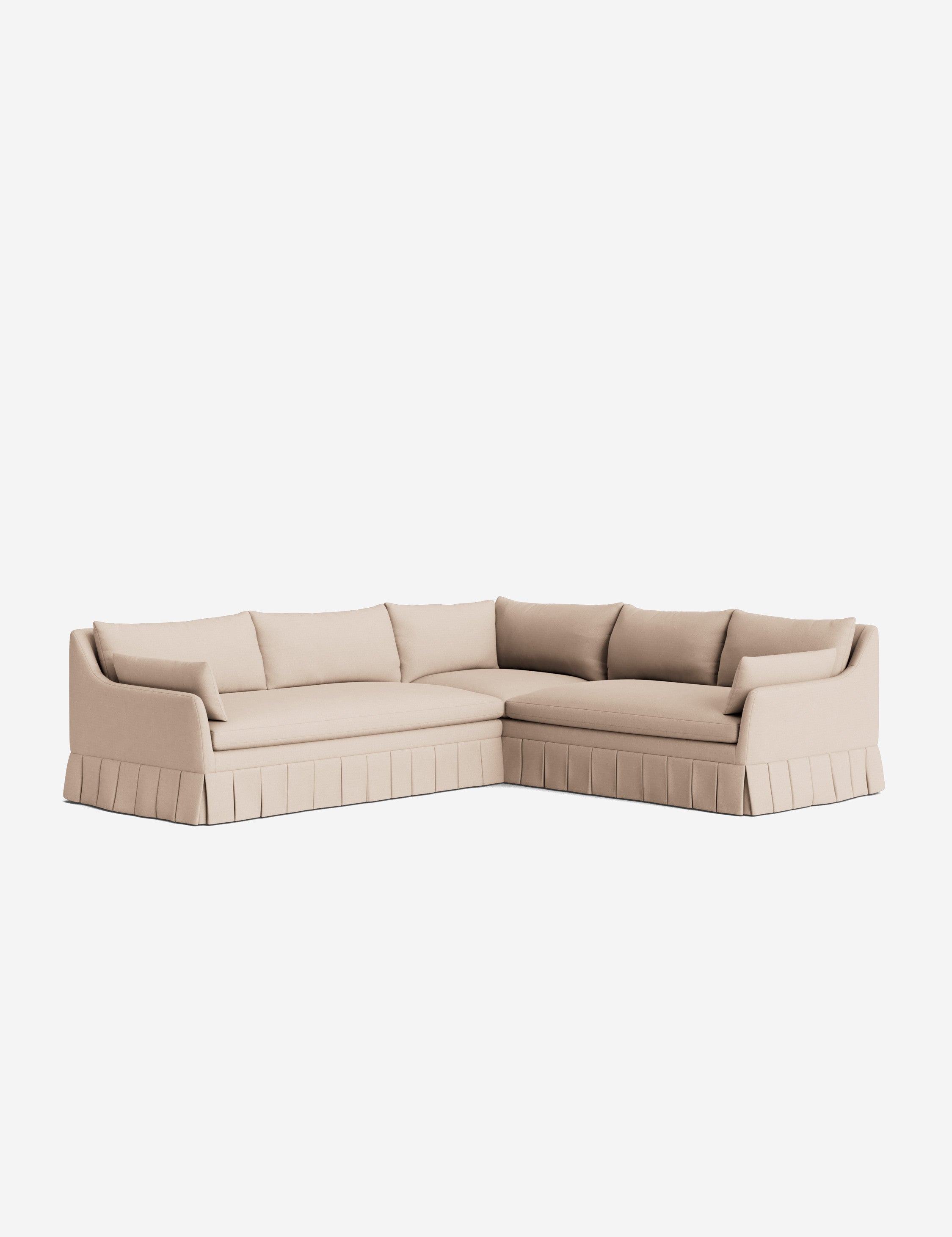 Lulu and Georgia Portola Luxe Depth Pleated Corner Sectional Sofa - view 38