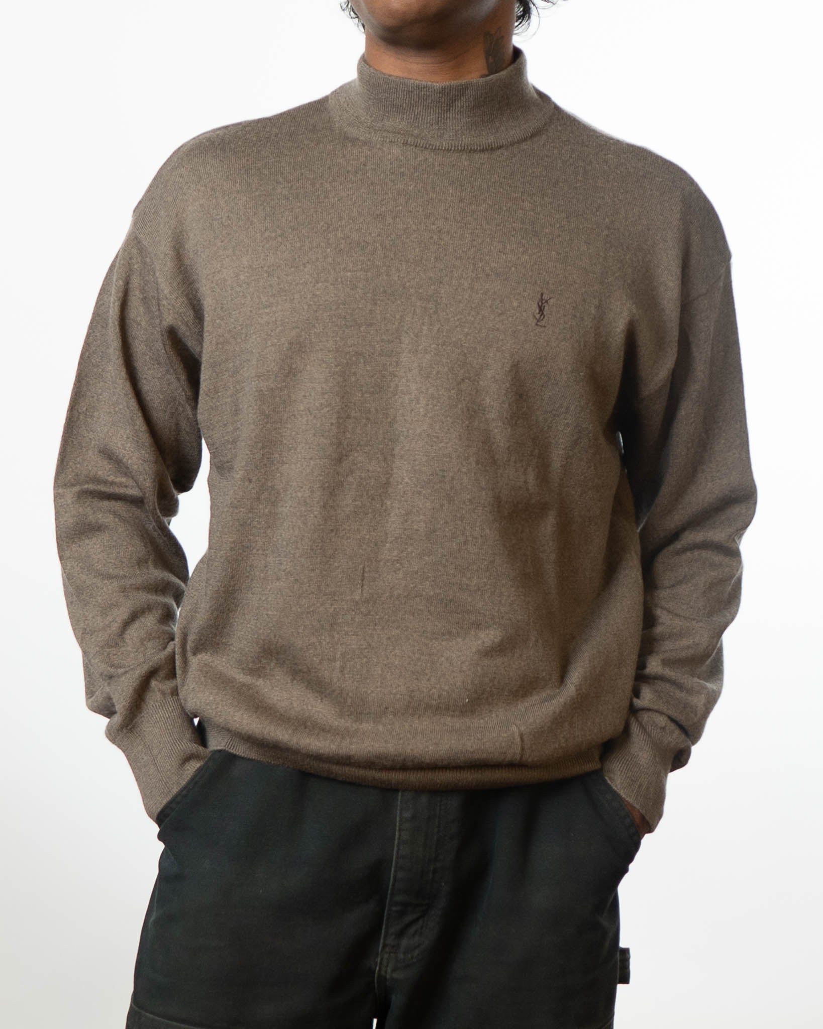 YSL Yves Saint Laurent Vintage Turtleneck Sweater - Brown
