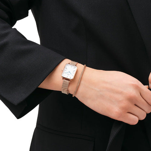 Daniel Wellington Quadro Roman Numerals Melrose White Dial Women 26mm DW00100687 - view 2