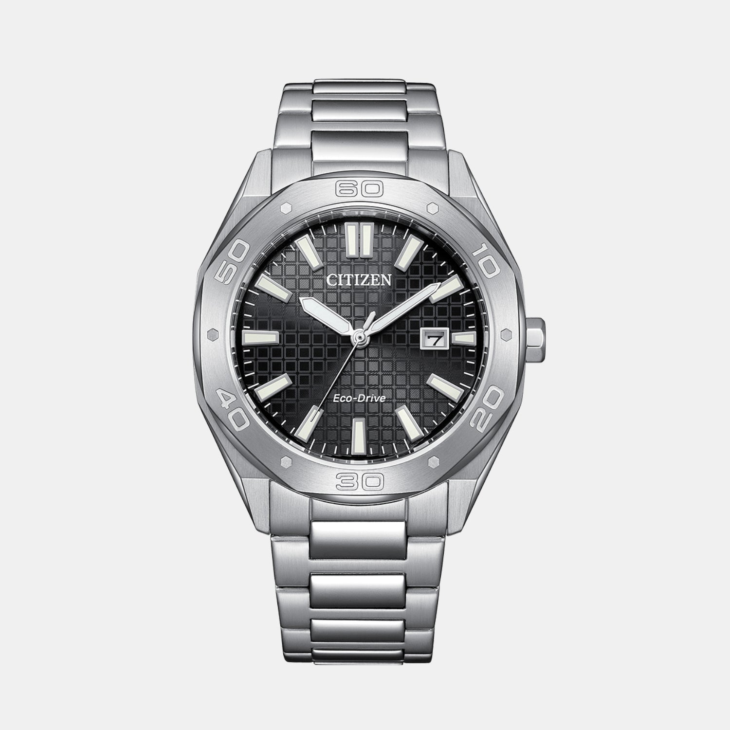 Citizen Eco-Drive Men Eco-Drive Black Dial Analog Stainless Steel Watch BM7630-80E