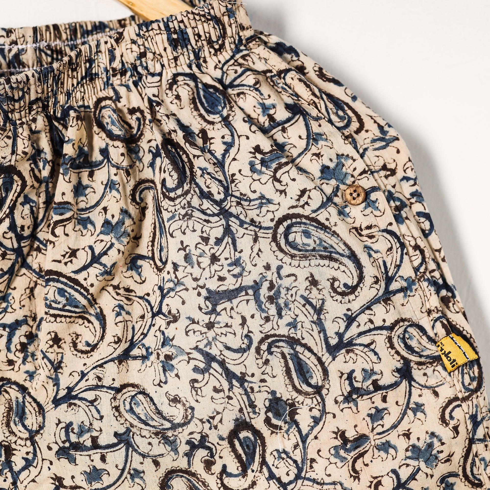 ITOKRI CASUALS Beige - Kalamkari Block Printed Cotton Unisex Boxer/Shorts - view 3