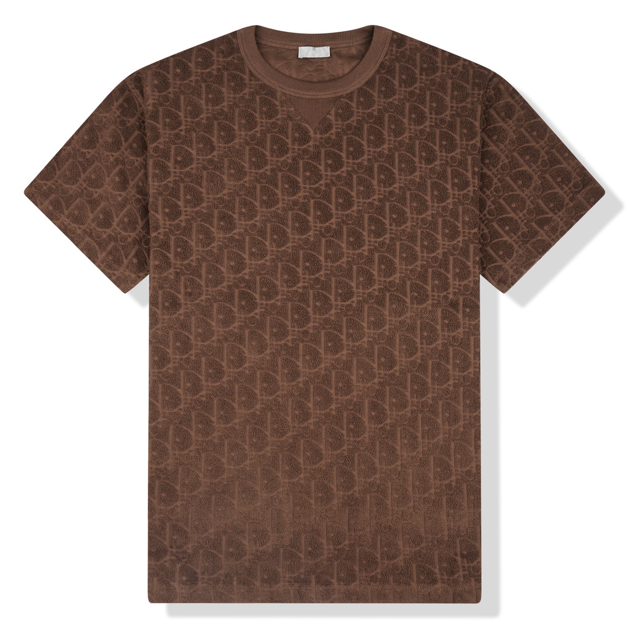 Dior Oblique Towelling Brown T Shirt