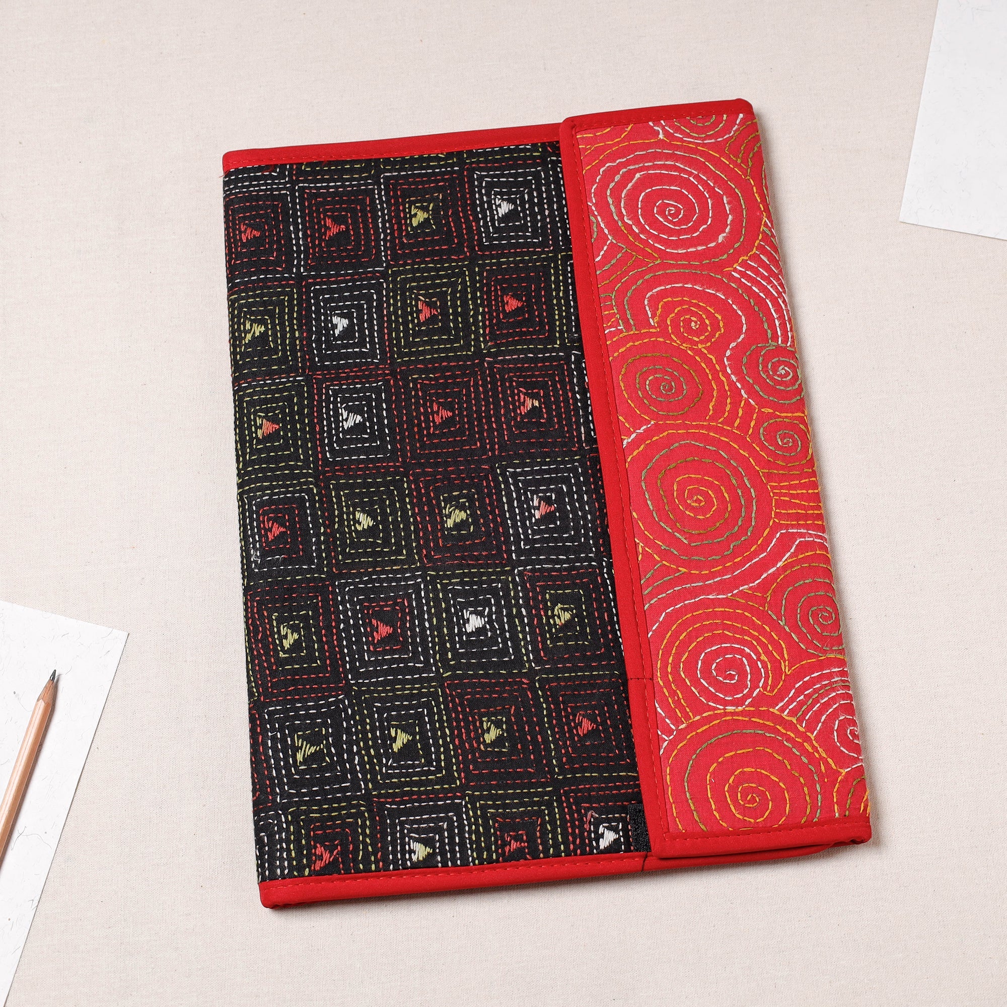ASALKAAR Bengal Kantha Work Handcrafted File Folder