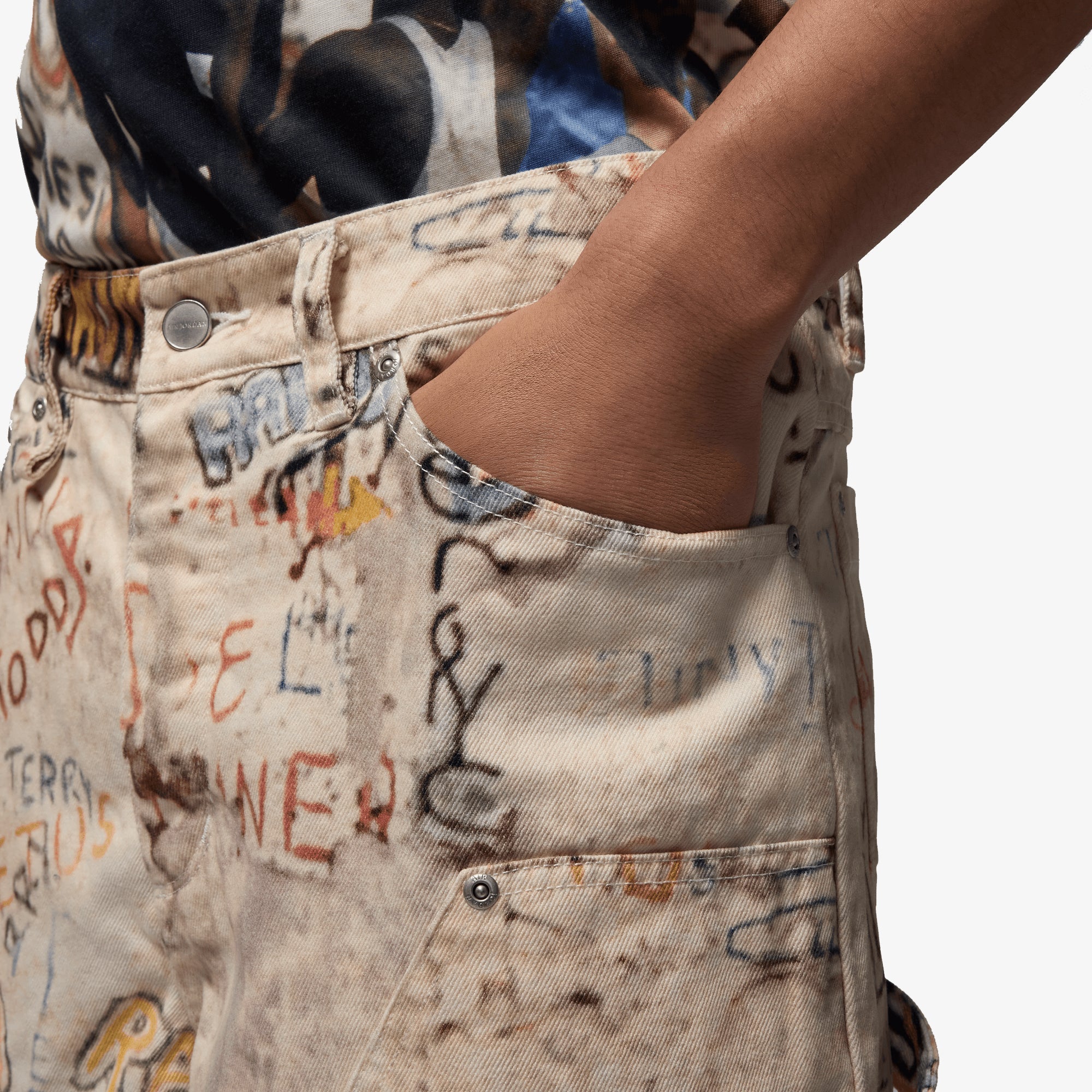 Jordan | Air Jordan Printed Shorts { White - view 4