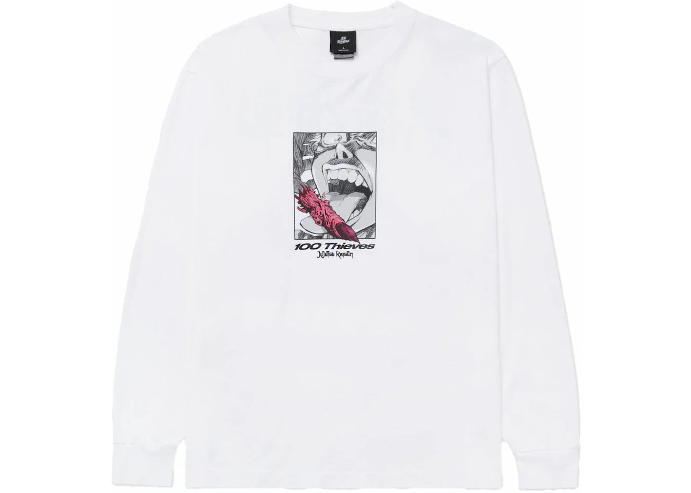 100 Thieves x Jujutsu Kaisen Finger Longsleeve White