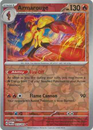 Rare sv045-015 reverse – Pokémon Armarouge - 015/091 - Rare [sv045-015] [Reverse Holo]
