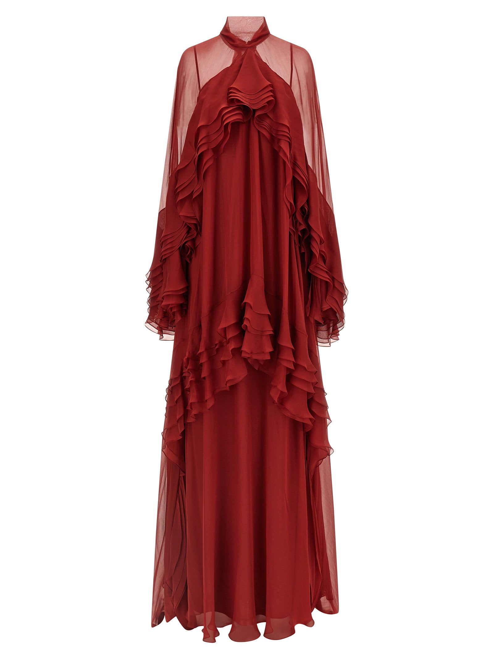 Alberta Ferretti Ruffle Dress – 100% silk