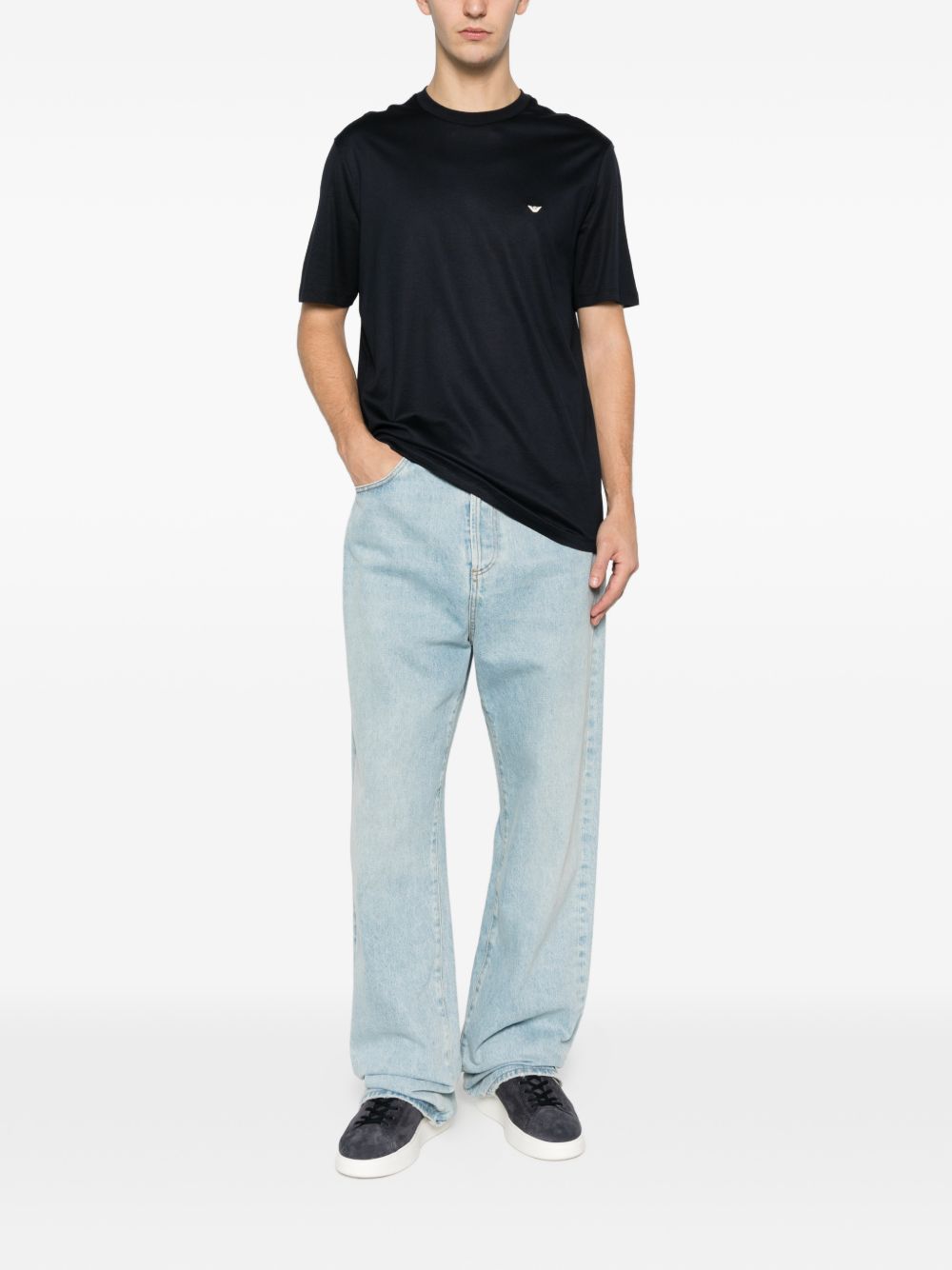 Emporio Armani Cotton blend t-shirt – 70% Lyocell, 30% Cotton - view 4