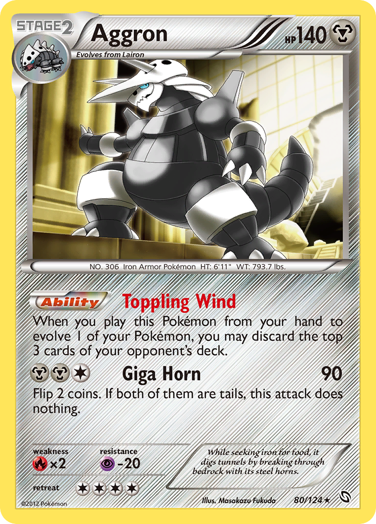 Rare holo bw6-80 – Pokémon Aggron - Cosmo Holo - 80/124 - Rare Holo [bw6-80] [Holo] - Aggron - Cosmo Holo - 80/124 - Rare Holo