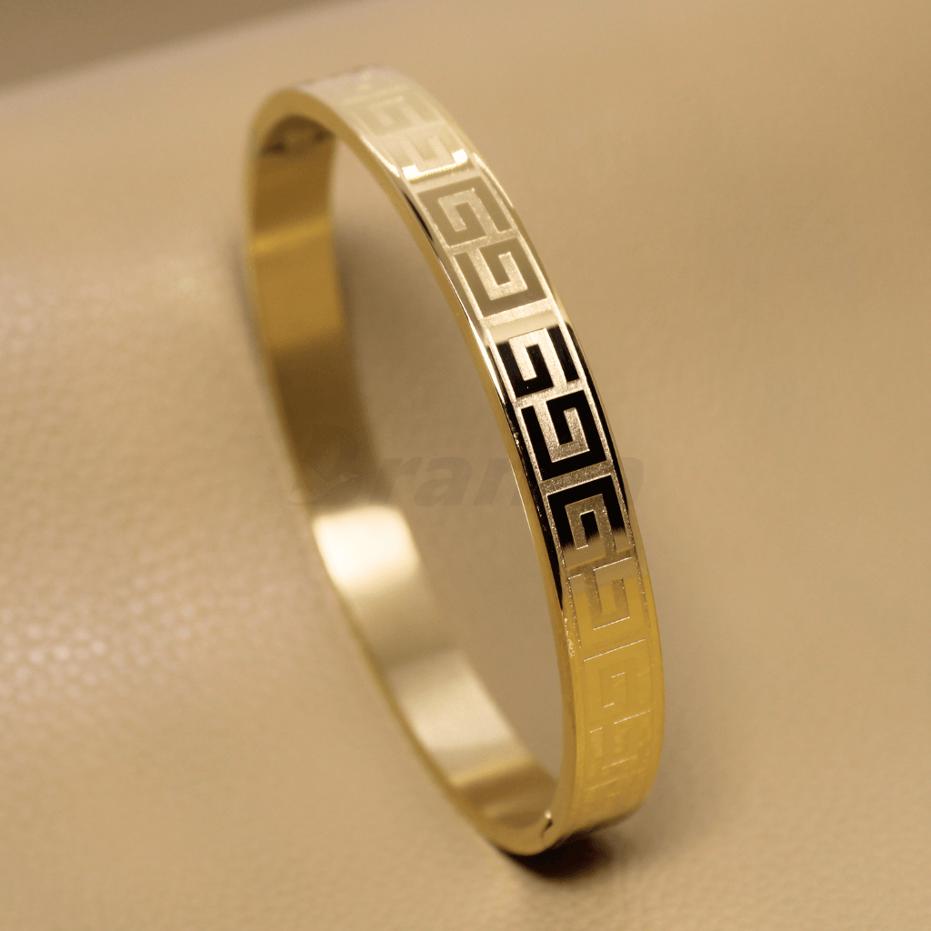 Branta Greek Pattern Gold Men's Bracelet - view 3