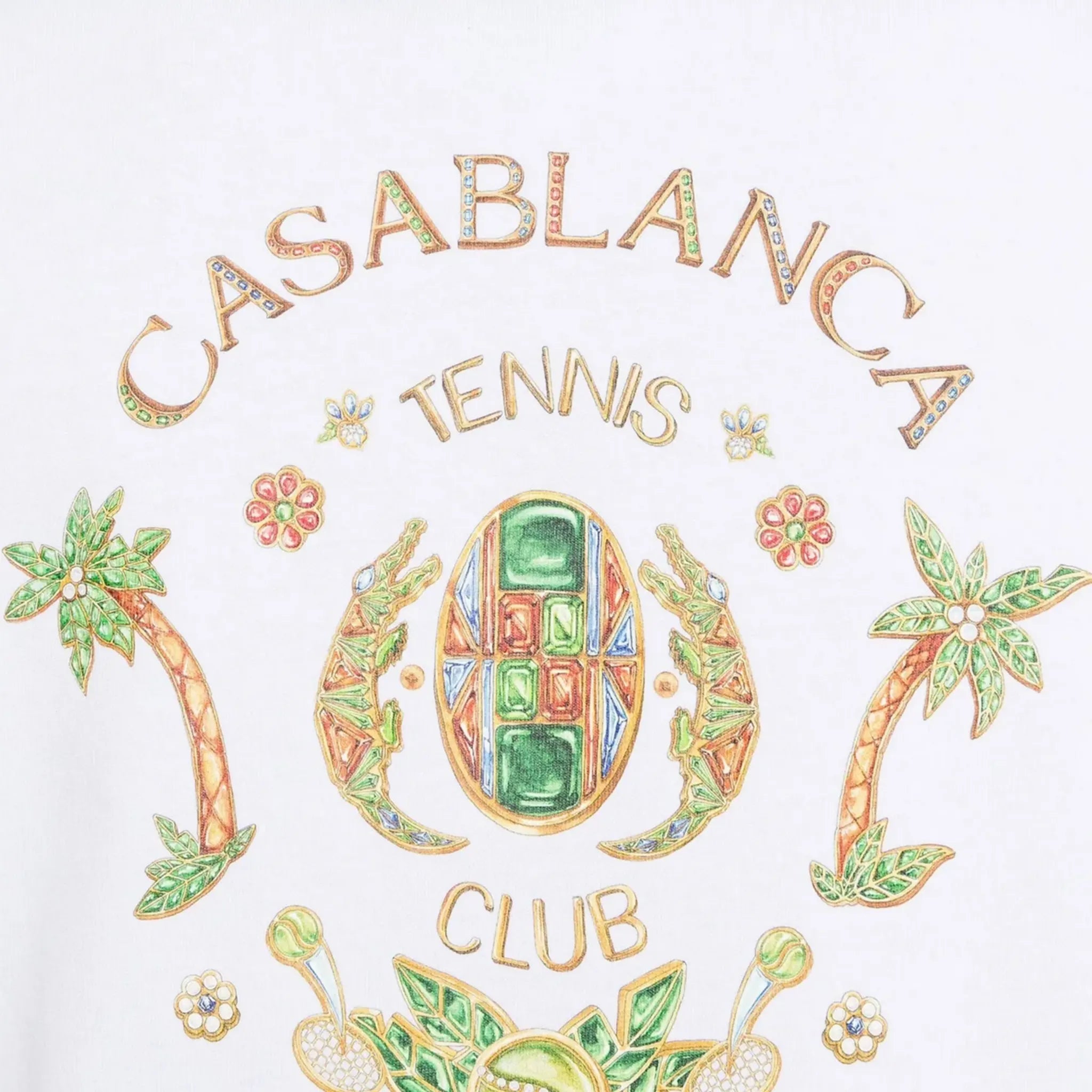 Casablanca Joyaux D'Afrique Tennis Club White T-Shirt - view 4