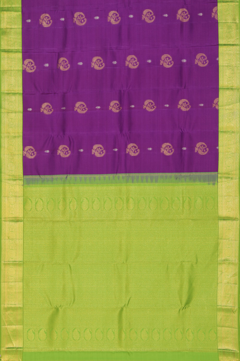 Kalanjali Kanchi Pattu Violet Saree – Women's - view 3