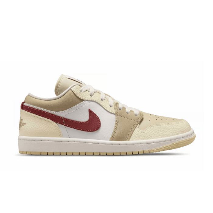 HYPE ELIXIR Air Jordan 1 Low Women's Light Khaki Red Sepia