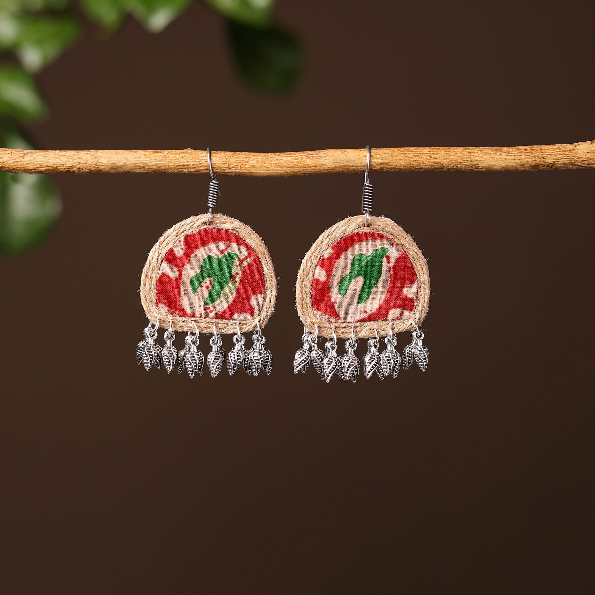 JALPARI Anshika Handcrafted Fabart Jute Earrings