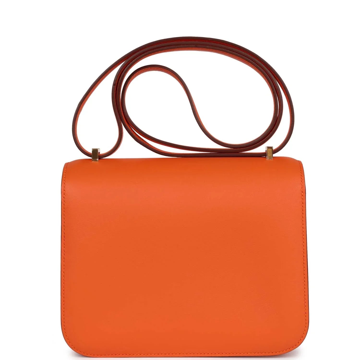 Cop Underdog Hermès Constance 18 Orange Swift Gold Hardware - view 4