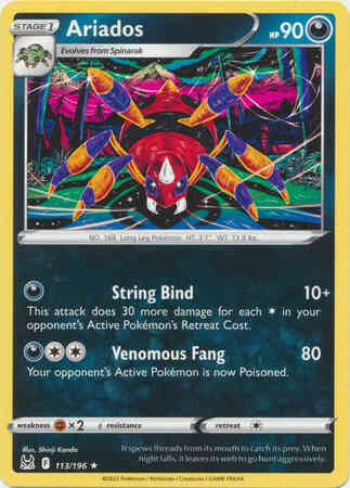 Rare swsh11-113 non-holo – Pokémon Ariados - 113/196 - Rare [swsh11-113] [Non-Holo]