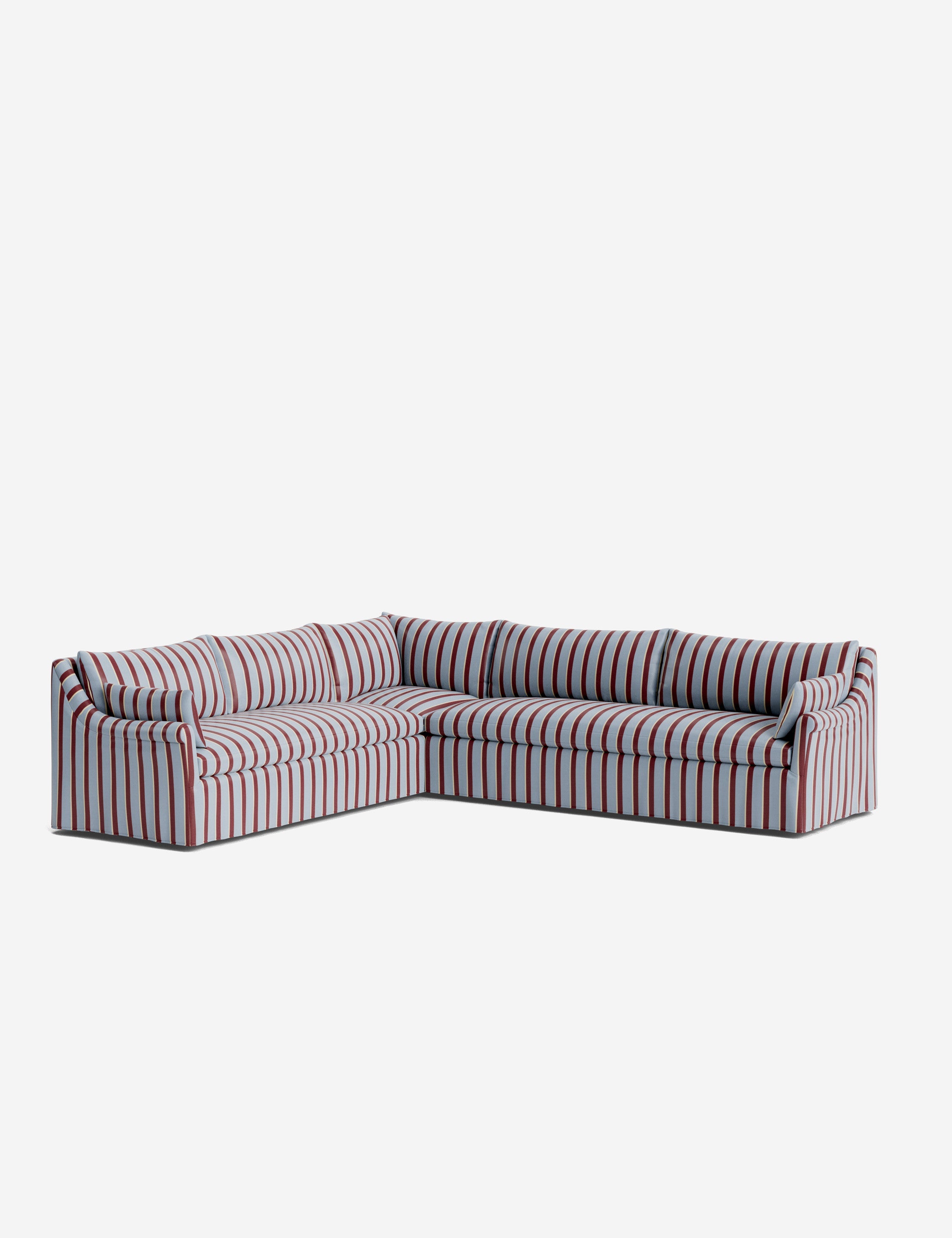Lulu and Georgia Portola Rolled Arm Slipcover Corner Sectional Sofa - view 104