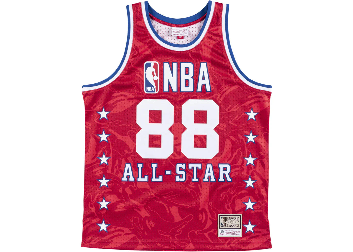 BAPE Aape x Mitchell & Ness Swingman All-Star 1988 Jersey Red
