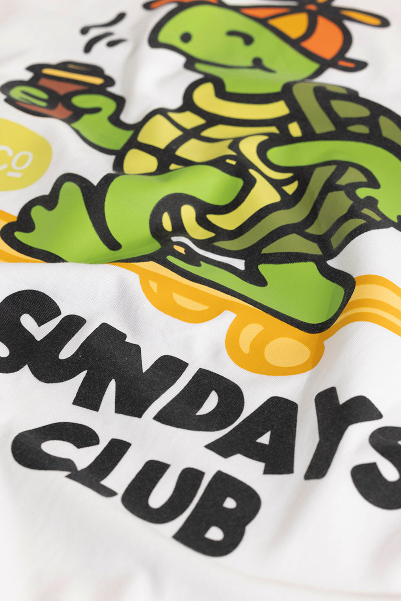 SNITCH Slow Sundays White Oversized T-Shirt - view 10