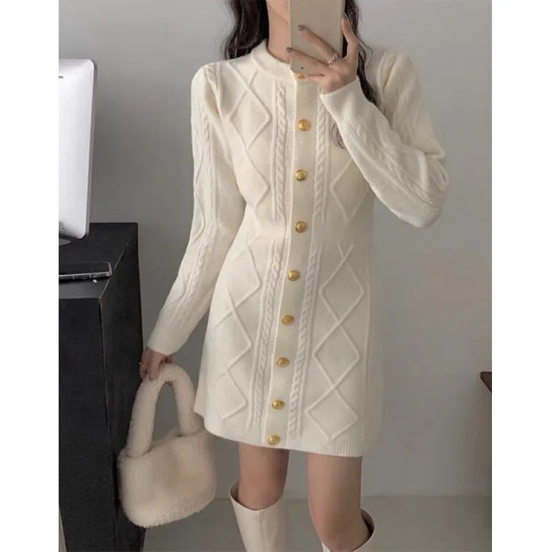Alamode By Akanksha Leah Premium Woolen Knitted Short Dress