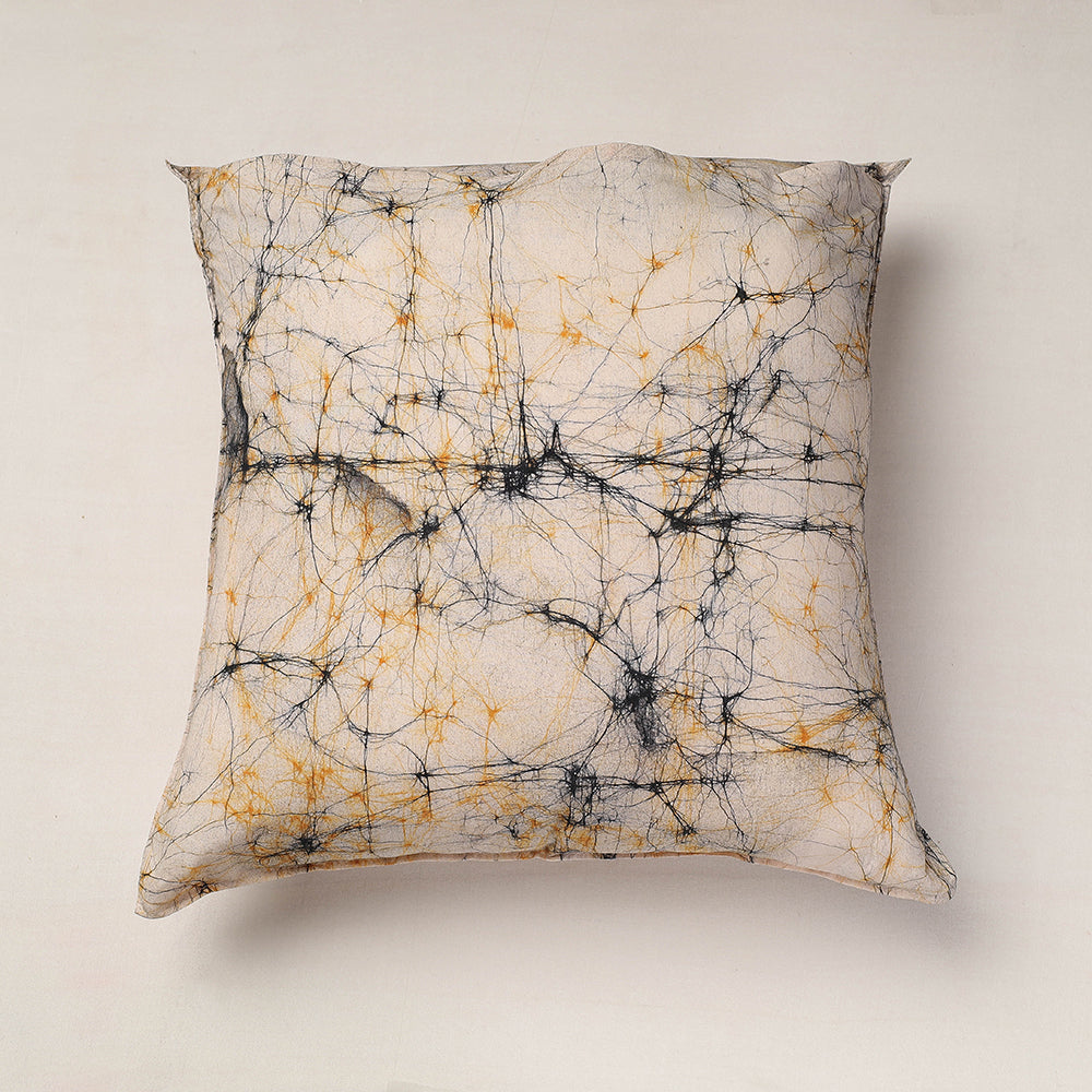 KACHCHH JI CHHAAP Beige - Hand Batik Printed Pure Cotton Cushion Cover (18 x 18 in) - view 3