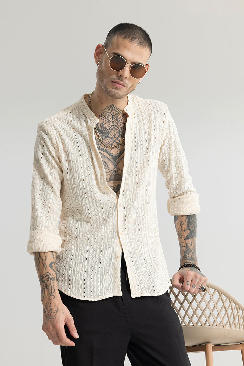 SNITCH CraftedCanvas Cream Shirt