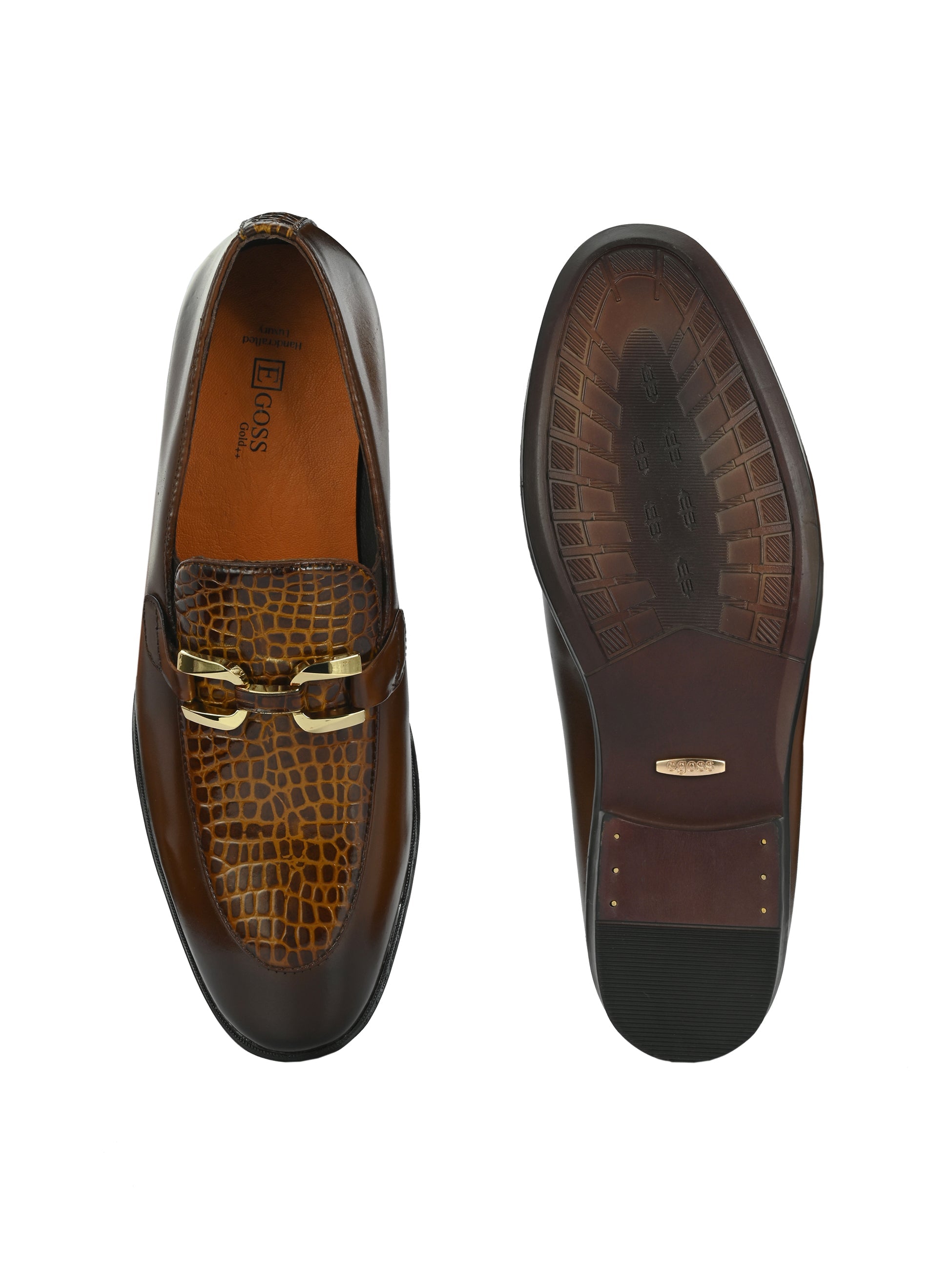 Egoss Shoes Egoss Platinum Buckled Loafers For Men - view 8
