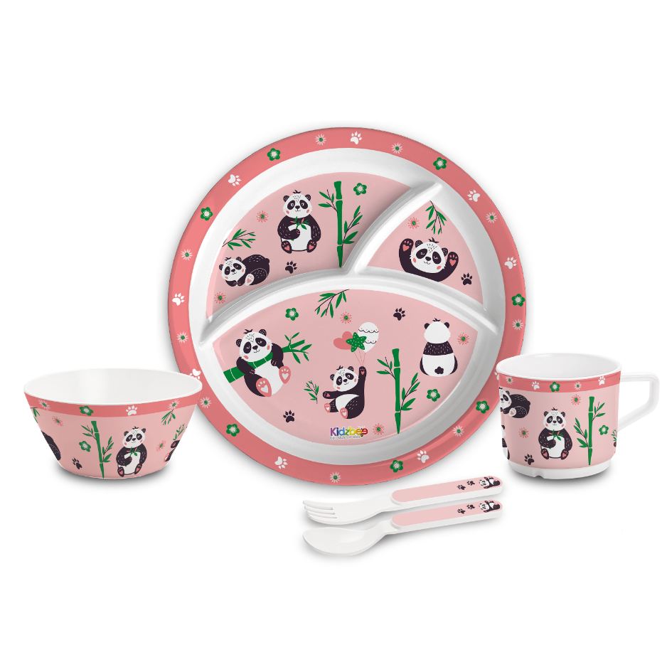 Meal set – Cello Bamboo Buddies Peach Kids Melamine Meal, Set of 5