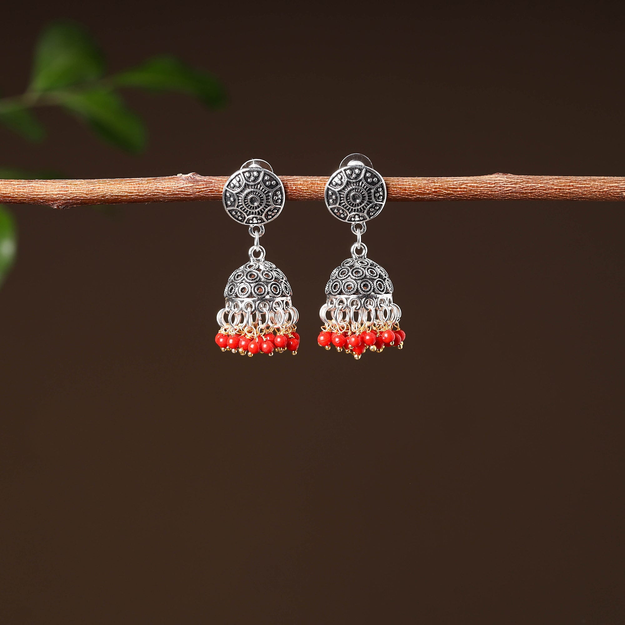 JALPARI Aparna Handcrafted GS Beaded Jhumki Earrings