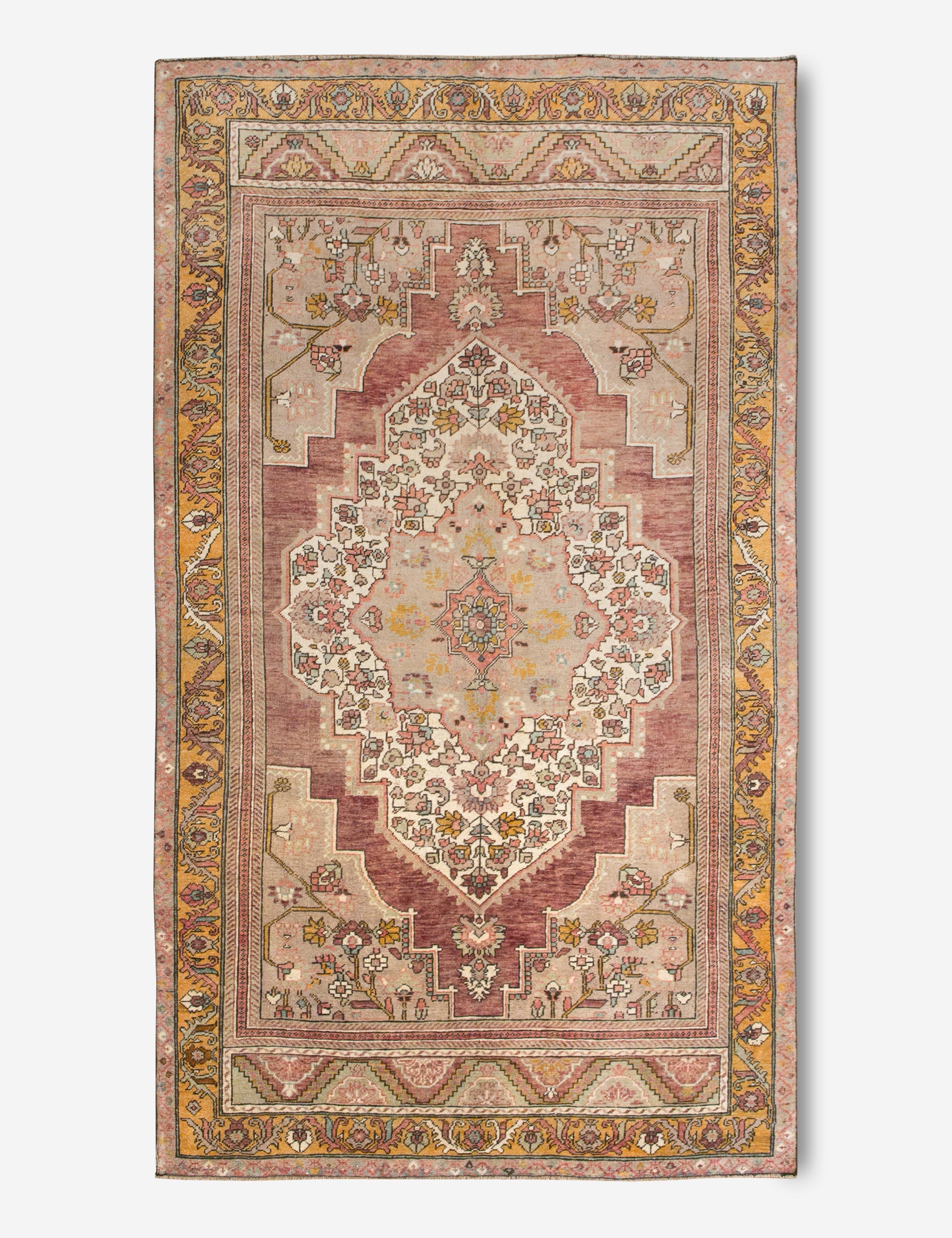Lulu and Georgia Vintage Turkish Hand-Knotted Wool Rug No. 406, 5'3" x 10'