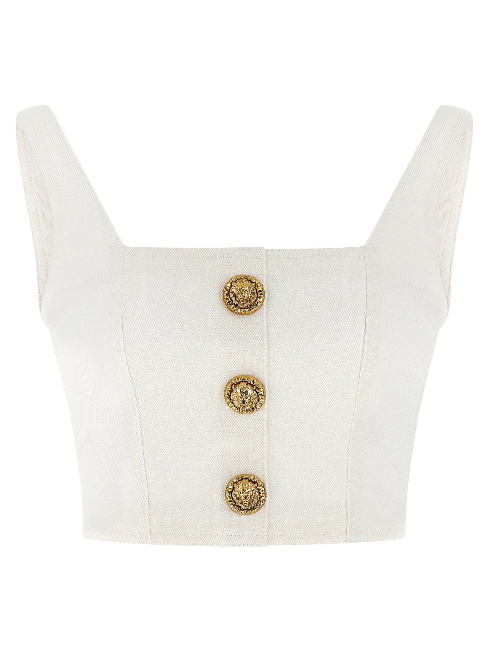 Balmain t-shirts – Balmain Button Top – 100% cotton