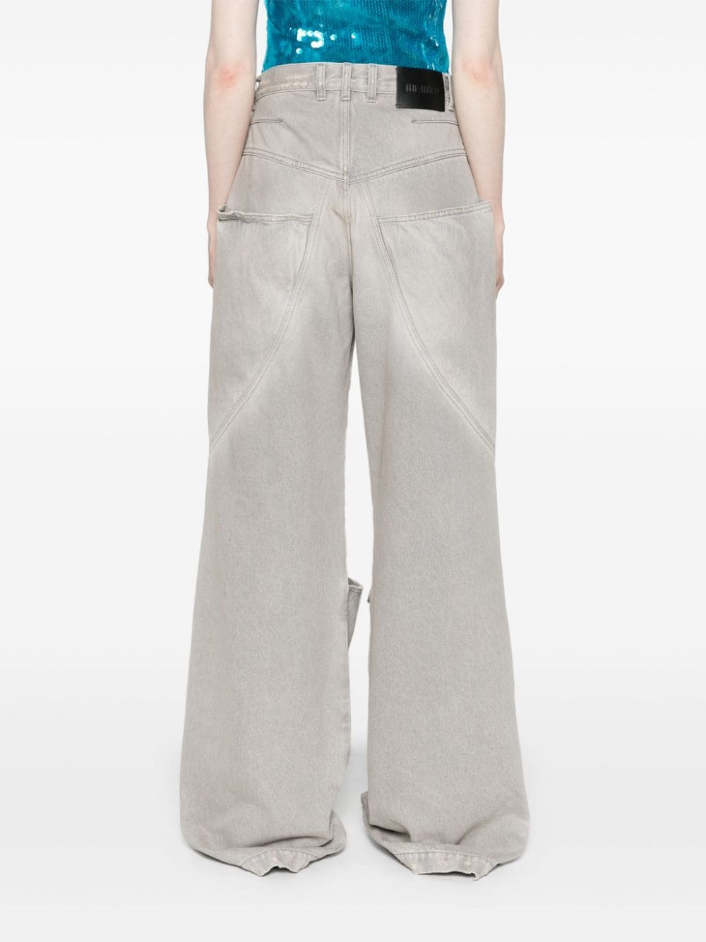 The Attico Wide-leg denim cotton jeans - view 2