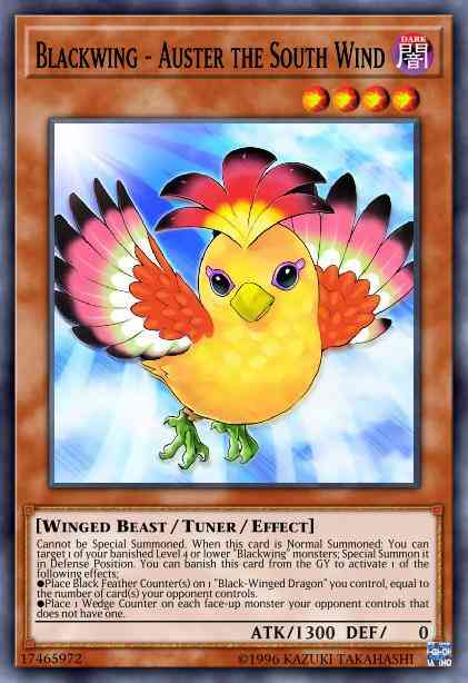 Yu-Gi-Oh! Blackwing - Auster the South Wind - LED3-EN025 - Rare - 1st Edition