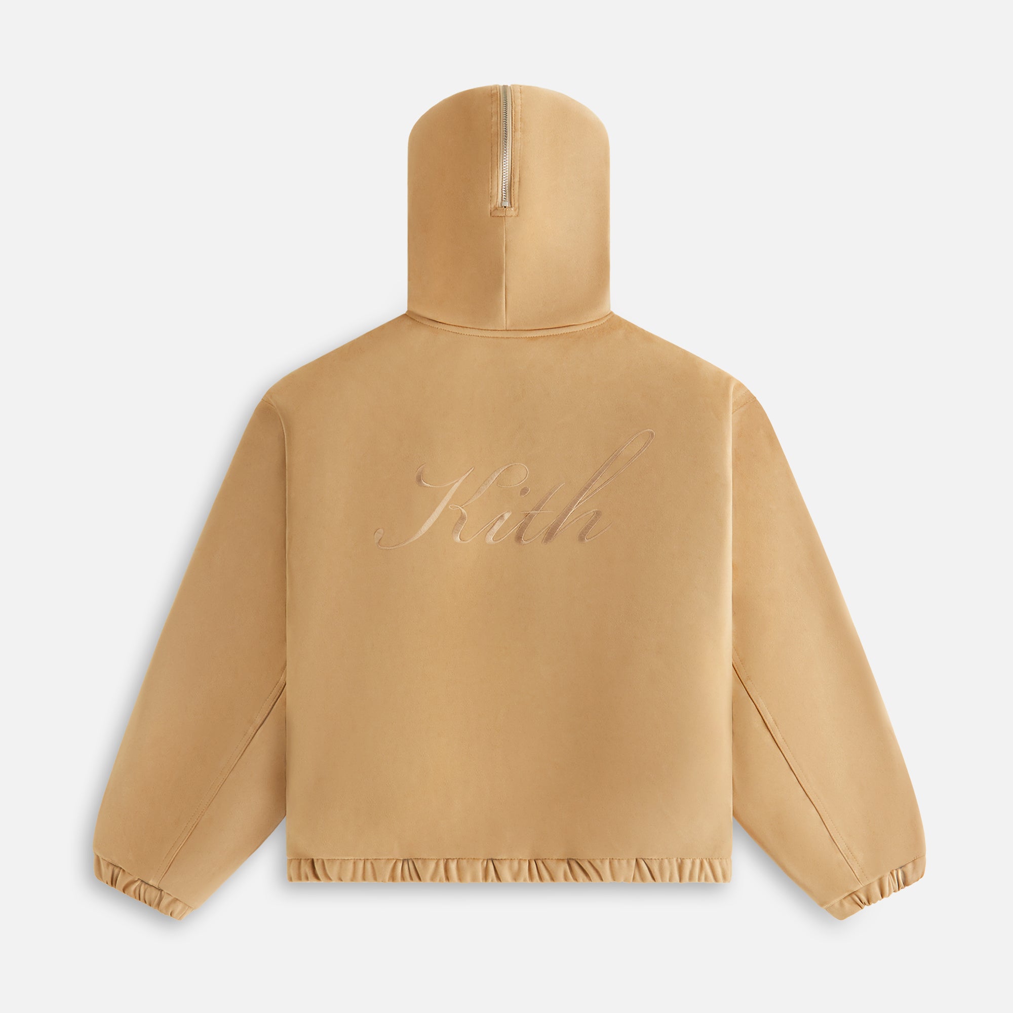 Kith Women Nylas Microsuede Zip Hooded Bomber - Birch - view 4