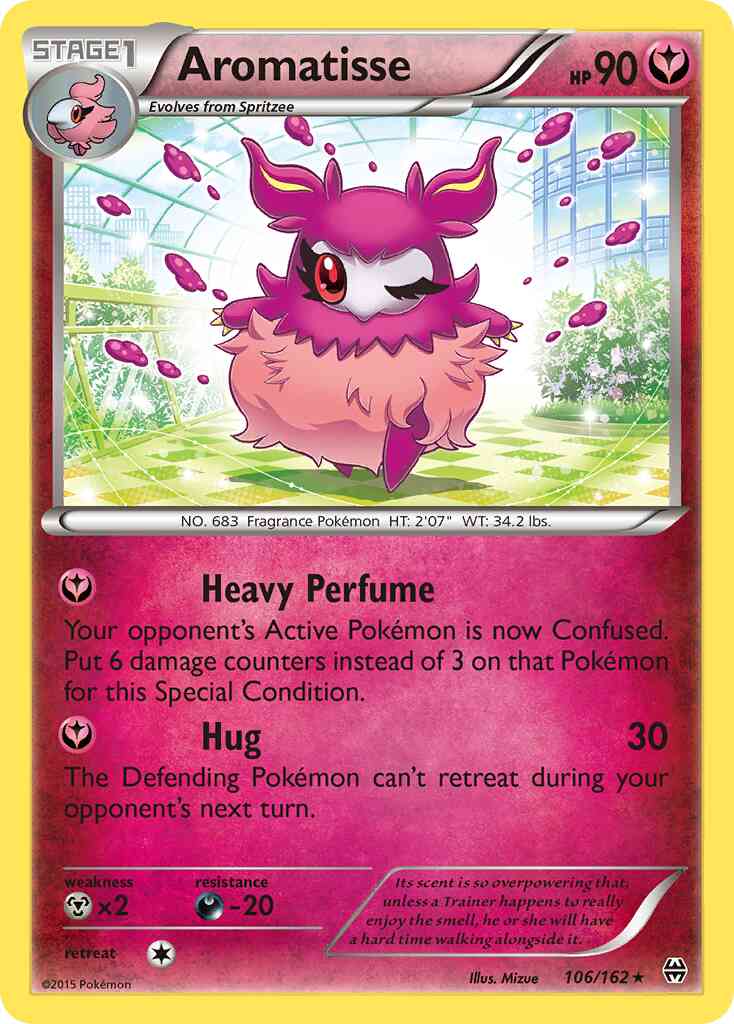 Rare xy8-106 reverse – Pokémon Aromatisse - 106/162 - Rare [xy8-106] [Reverse Holo]