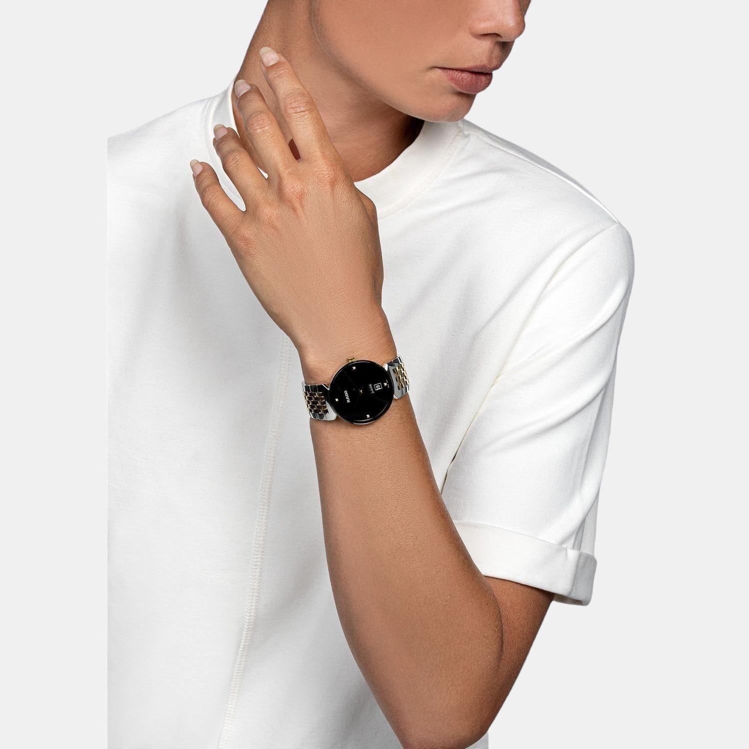 Rado Florence Unisex Quartz Black Dial Analog Stainless Steel Watch R48912703 - view 4