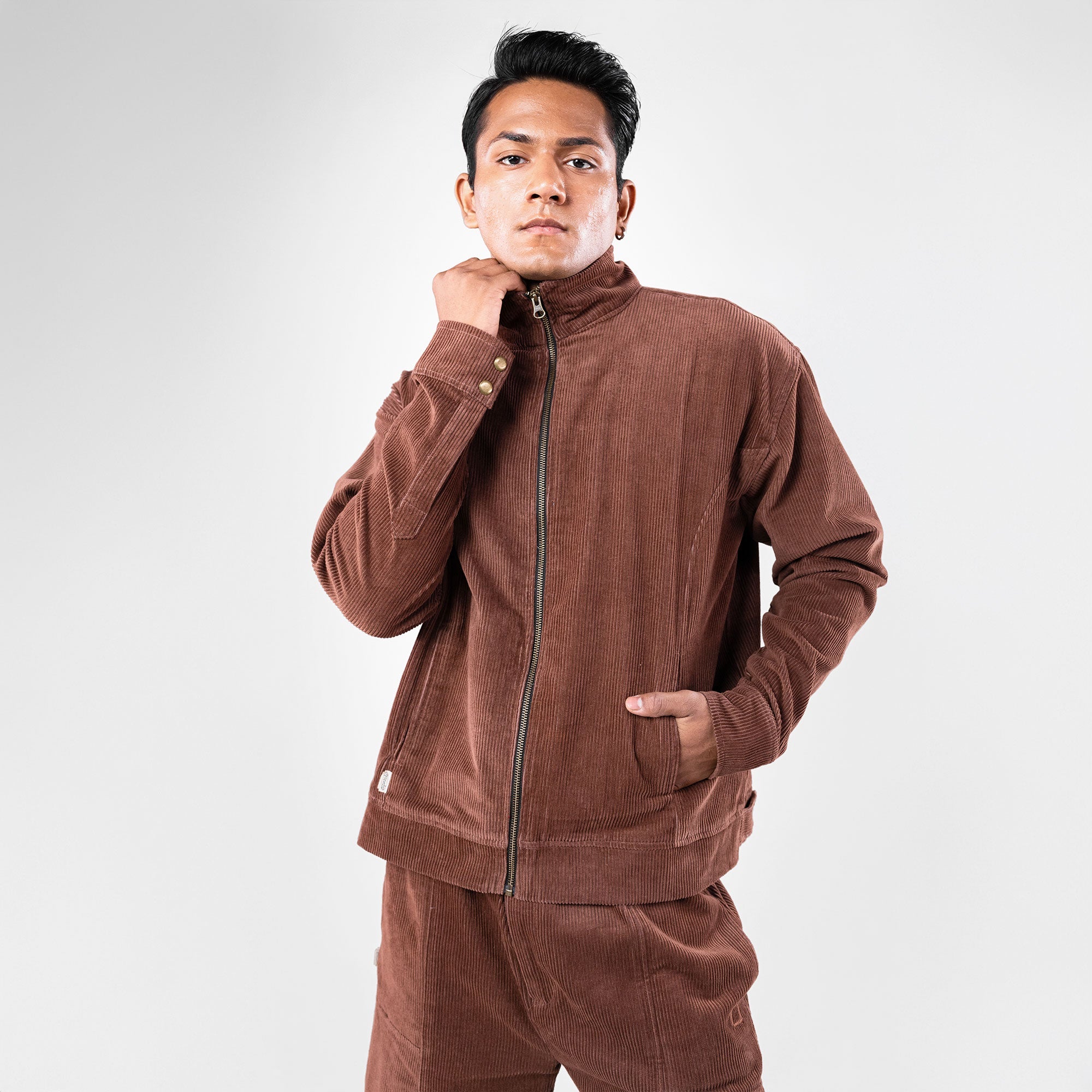 Superkicks | Corduroy Jacket { Mud Brown - view 3