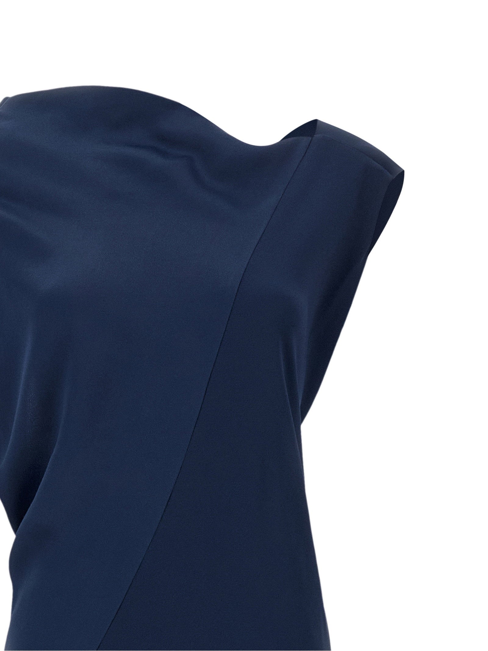 Alberta Ferretti Draped Asymmetrical Dress – 100% viscose - view 3