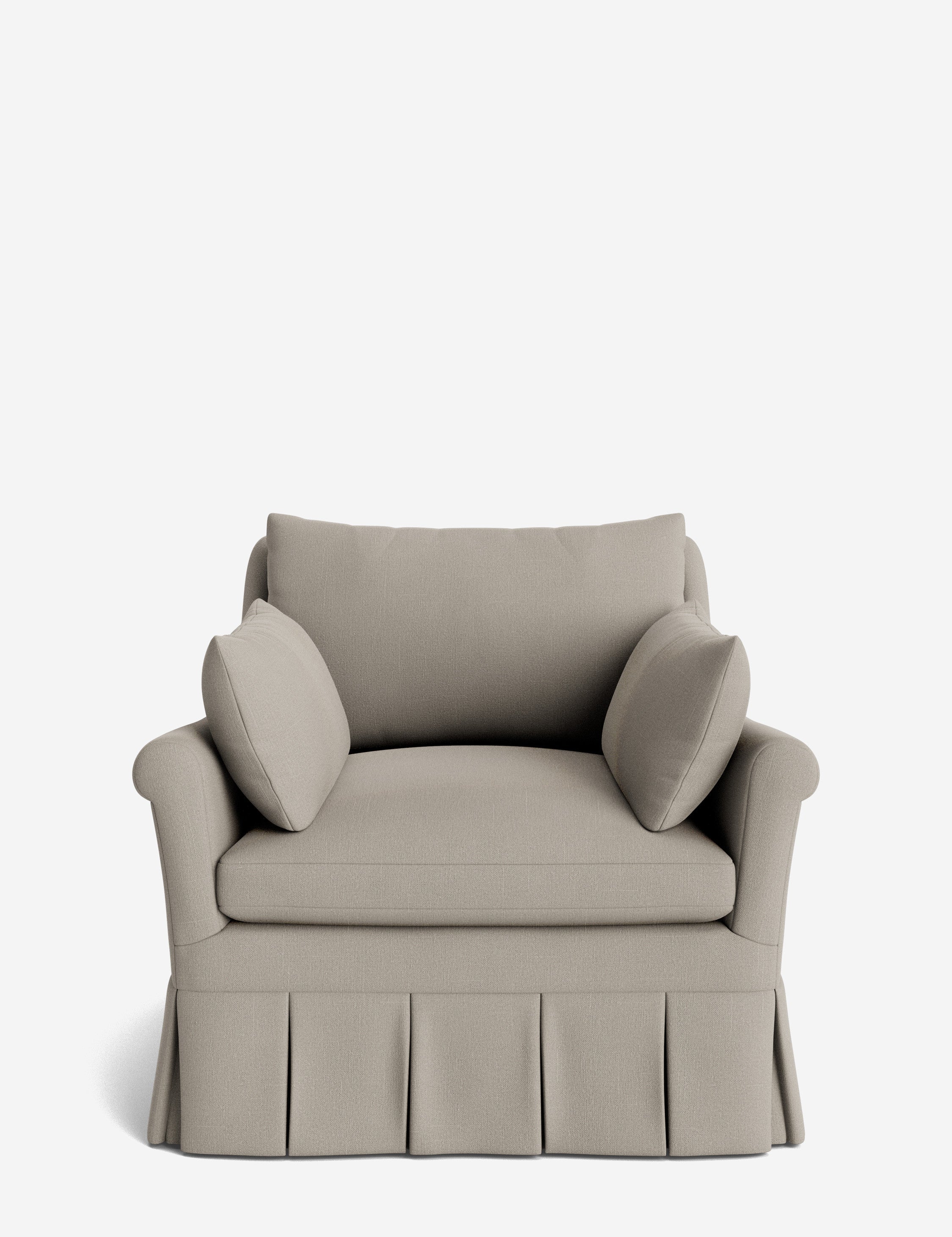 Lulu and Georgia Portola Rolled Arm Luxe Depth Pleated Chair - view 54