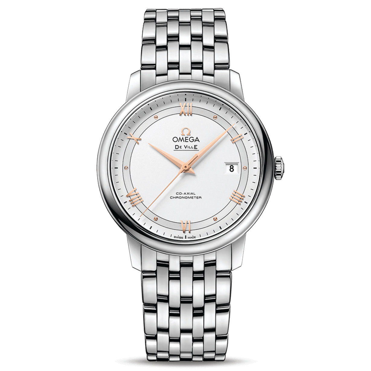 Omega De Ville Prestige Co Axial Chronometersilver Dial Men 39.5MM