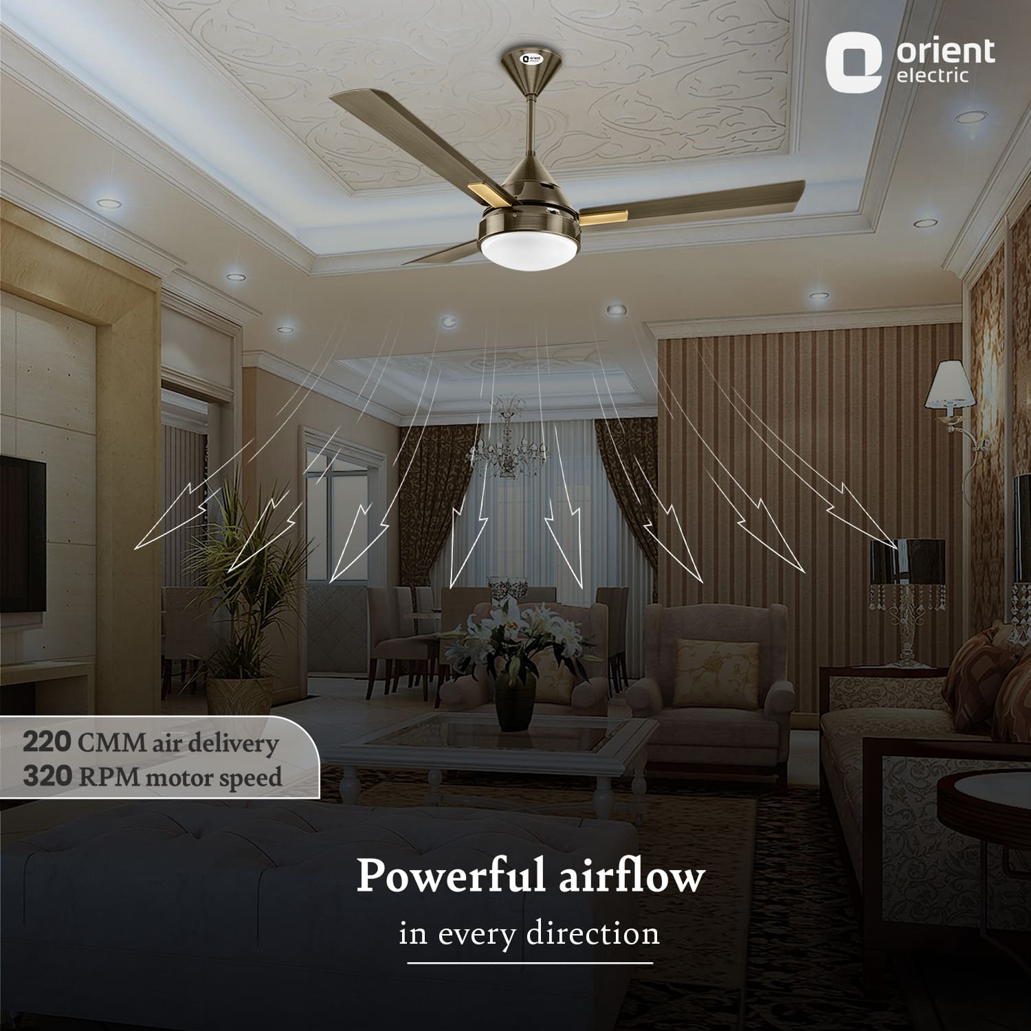 orientelectric Spectra with Remote & Underlight Ceiling Fan - view 21