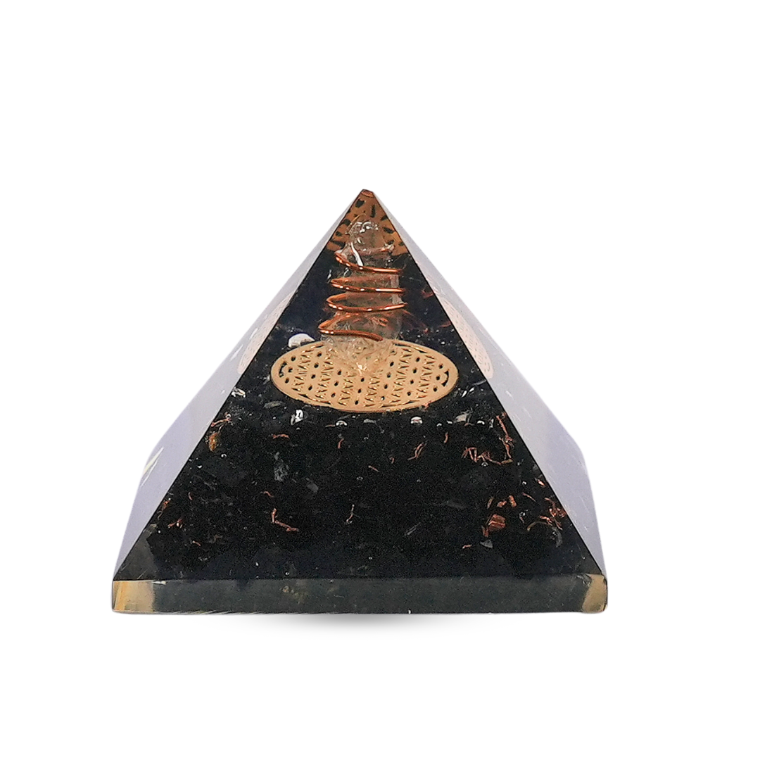 Gemsmantra Black Tourmaline Orgonite Pyramid/Orgone Pyramid - view 4