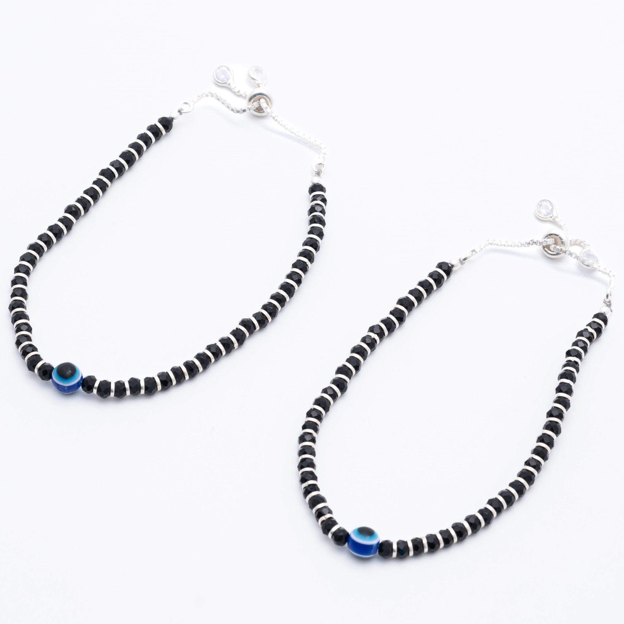 Prinjal Jewellers Real Evil Eye silver Anklets for women - view 3